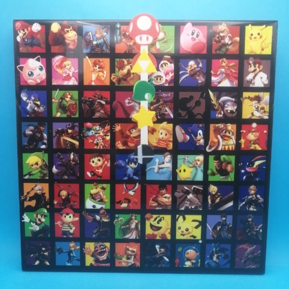 Super Smash Bros - Character Roaster Ceramic Tile Wall Clock Super Smash Bros - Character Roaster Ceramic Tile Wall Clock