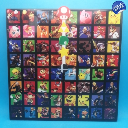 Super Smash Bros - Character Roaster Ceramic Tile Wall Clock