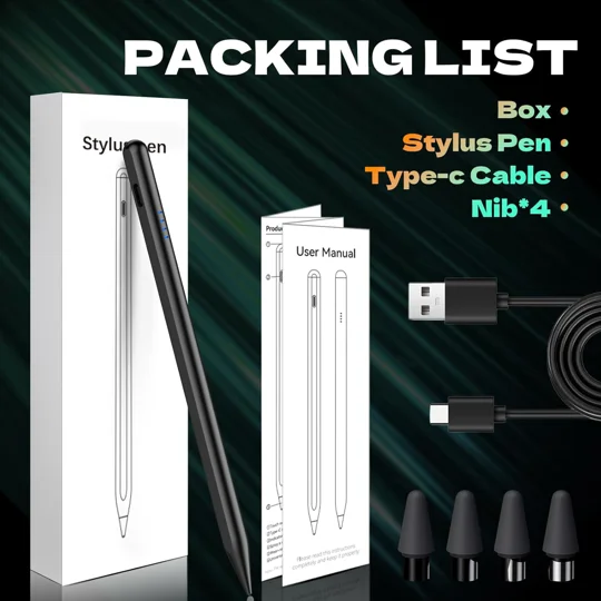 Tablet Stylus Pen - wide compatibility - Bluetooth - extra nibs