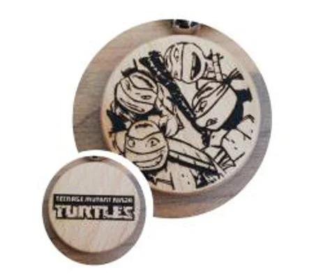 Teenage Mutant Ninja Turtles laser engraved keyring