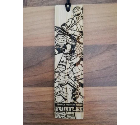Teenage Mutant Ninja Turtles 2012 series (TMNT) laser engraved bookmark