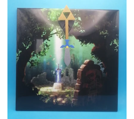 The Legend of Zelda A Link Between Worlds Ceramic Tile Wall Clock