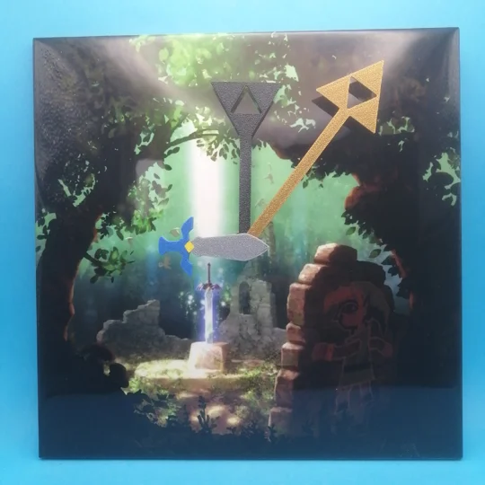 The Legend of Zelda A Link Between Worlds Ceramic Tile Wall Clock