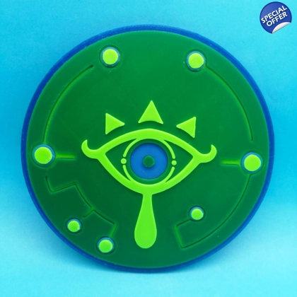 The Legend of Zelda - Sheikah Emblem 3D Printed Drinks Coaster The Legend of Zelda - Sheikah Emblem 3D Printed Drinks Coaster