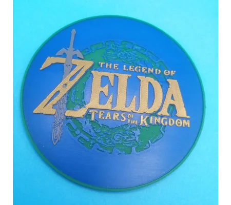 The Legend of Zelda - Tears of the Kingdom 3D Printed Multi-Colour Drinks Coaster