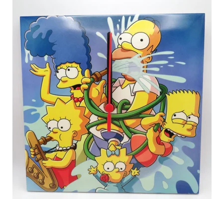 The Simpsons Ceramic Tile Wall Clock