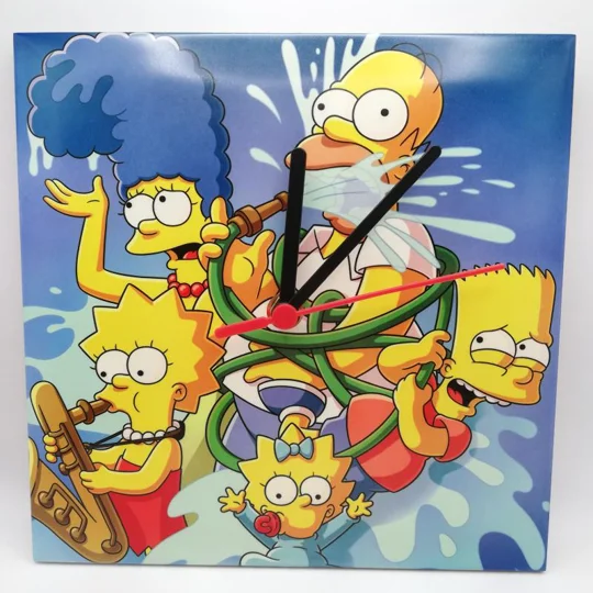 The Simpsons Ceramic Tile Wall Clock