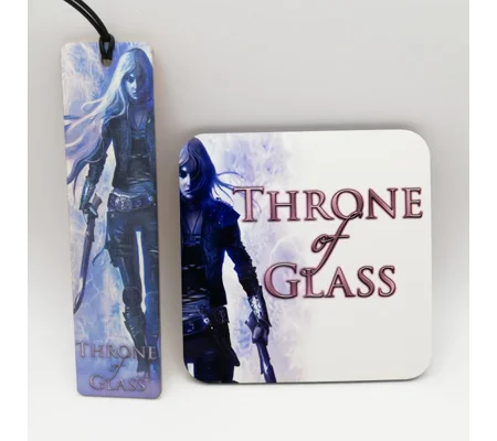 Throne of Glass bookmark and drinks coaster Set