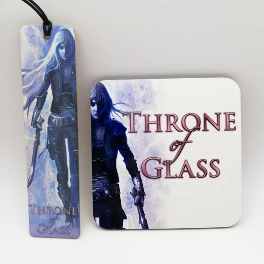 Throne of Glass bookmark and drinks coaster Set