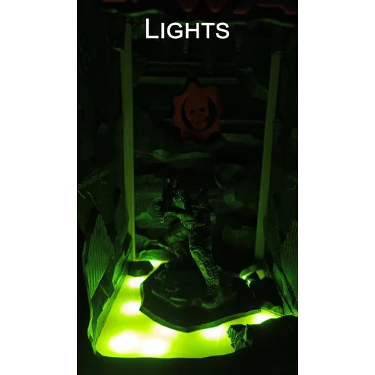 Totaku Figure Display - Gears of War Inspired Underground Imulsion Pit Nook