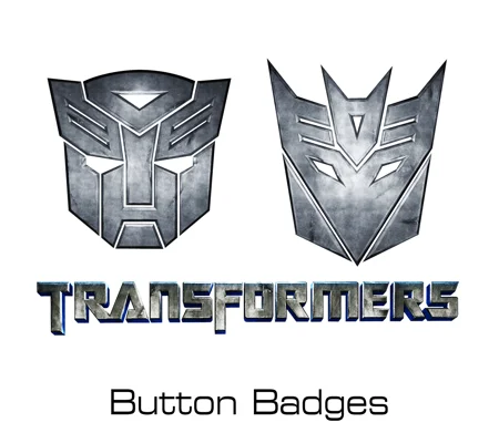 Transformers button badges