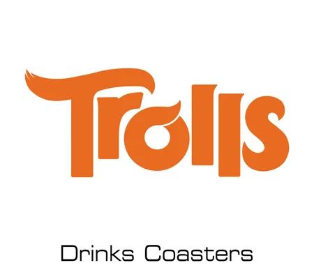 Trolls drinks coasters