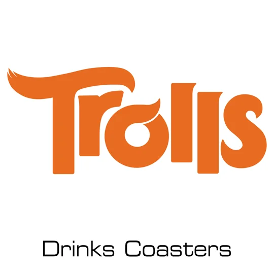 Trolls drinks coasters