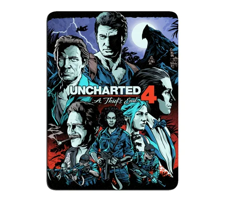Uncharted 4 A Thief's End Glitter Full Magnetic Back Magnet
