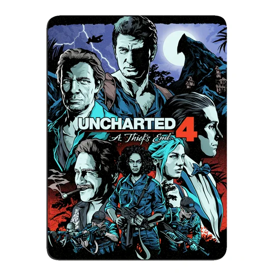 Uncharted 4 A Thief's End Glitter Full Magnetic Back Magnet
