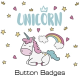 Unicorn button badges