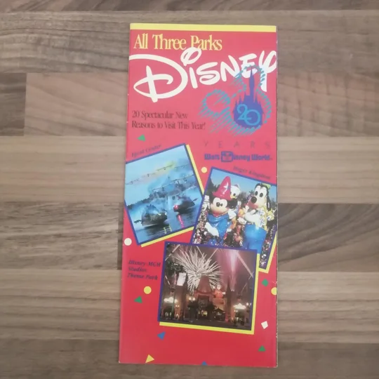 Walt Disney World 20 Magical Years - All Three Parks broacher