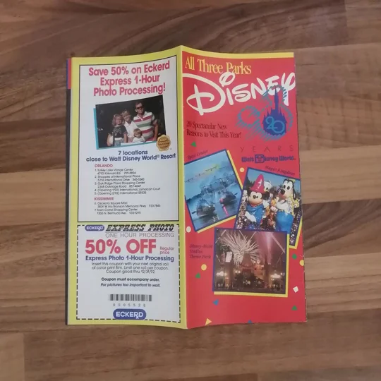 Walt Disney World 20 Magical Years - All Three Parks broacher