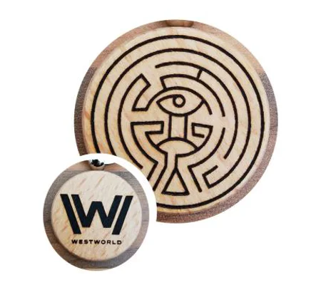Westworld laser engraved keyring
