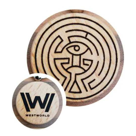 Westworld laser engraved keyring