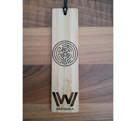 Westworld laser engraved bookmark