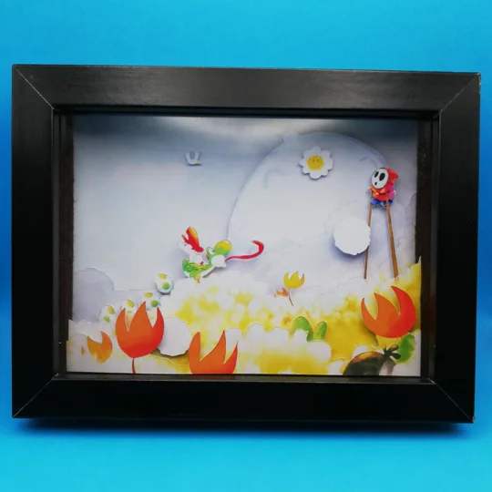 Yoshi - Super Mario 3D Shadow Box
