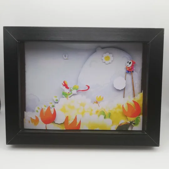 Yoshi - Super Mario 3D Shadow Box