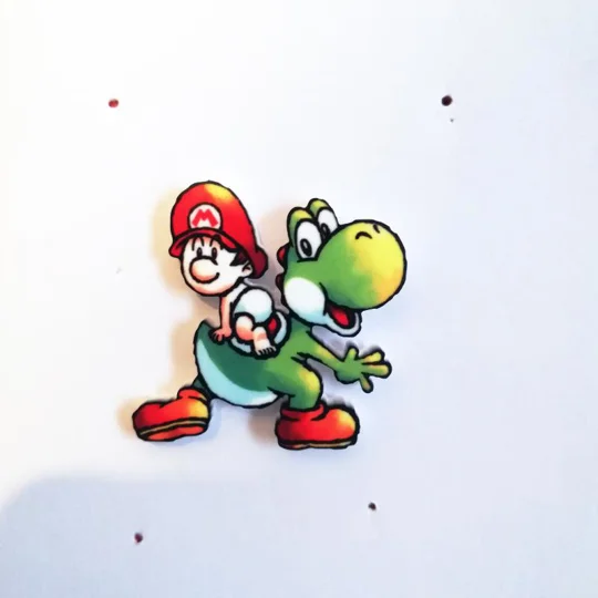 Yoshi's Island - Yoshi and Baby Mario pin badge