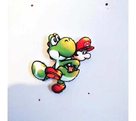 Yoshi's Island - Yoshi Throwing Egg pin badge