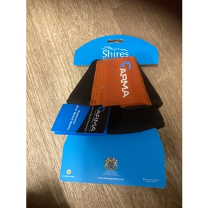 Shires Arma Neoprene Overreach boots. Orange. Pony. BN