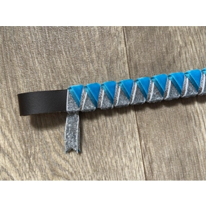 Turquoise and silver sparkle brow band. 12.5” extra small pony.  brand-new.