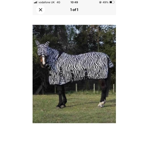 Jump Zebra fly rug with free mask. 5ft-7ft.