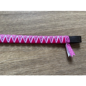 Browband Heaven pink polka browband. BN. leather base.
