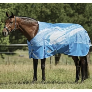 Weatherbeeta ComFITec plus dynamic standard neck. Medium 220g Blue Swirl. 4ft or 4ft 3