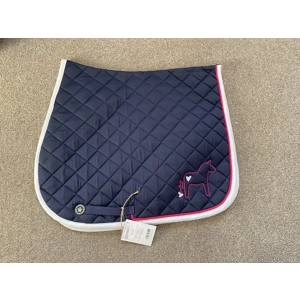PFIFF Saddle cloth in Navy with Red/White Trim.  Full