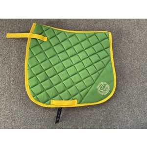 Equipride Saddlecloth. Pony. Parrot Green with yellow trim BNWT