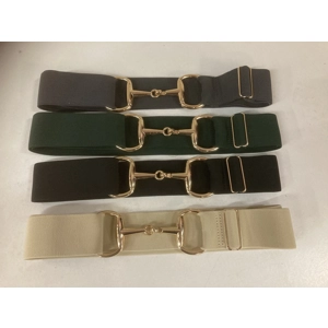 Elasticated Belt With Snaffle Bit Design Fastening. One Size. Adults. BN