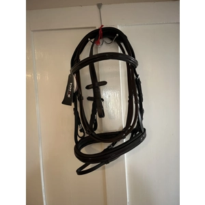 Horze padded patent havana leather bridle. BNWT. Cob size