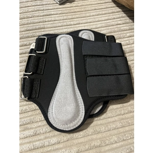 Black neoprene brushing boots.  BN. Small Pony size.