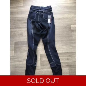 Hy washed look Denim Breeches. Navy 24” shop soiled.