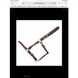 USG Dublin Headcollar. Pony size.  Black/Brown, Brown/Brown