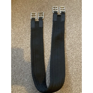 Cameo Black fabric cushioned web girth. 40”, 42”,44”,48”. BN.
