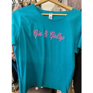 Wilbury and Co. Gin and Gallop turquoise t shirt. XL or S. BNWT