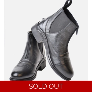 Rhinegold Kentucky Junior Front Zip Paddock Boots.  Black. Size 5