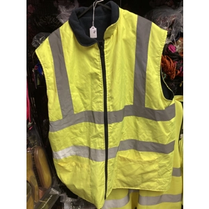 Hi Vis Viz Reversible Fleece Gilet Body Warmer Size S/M Mens. 16 ladies. VGC