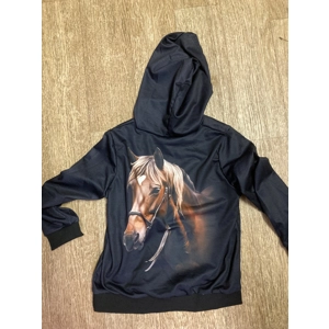 Childs Equestrian Horse themed cotton lightweight top with hood.  BN. Age 5 (approx)