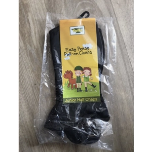 Tuffa, Easy Peasey Pull On Half Chaps Black Childs Small or medium BNWT