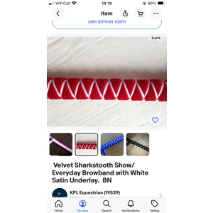 Velvet and white satin browband