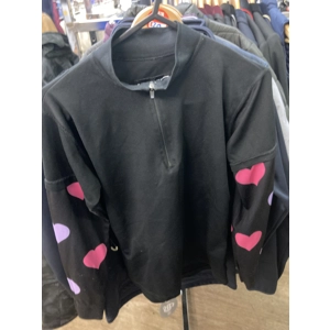 Equitech long sleeved top with heart design. Preowned 32”. Fair condition