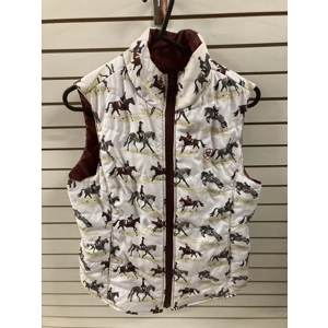 Ariat Youth reversible gilet.  Good show/Zinfandel. XL. Preowned. VGC